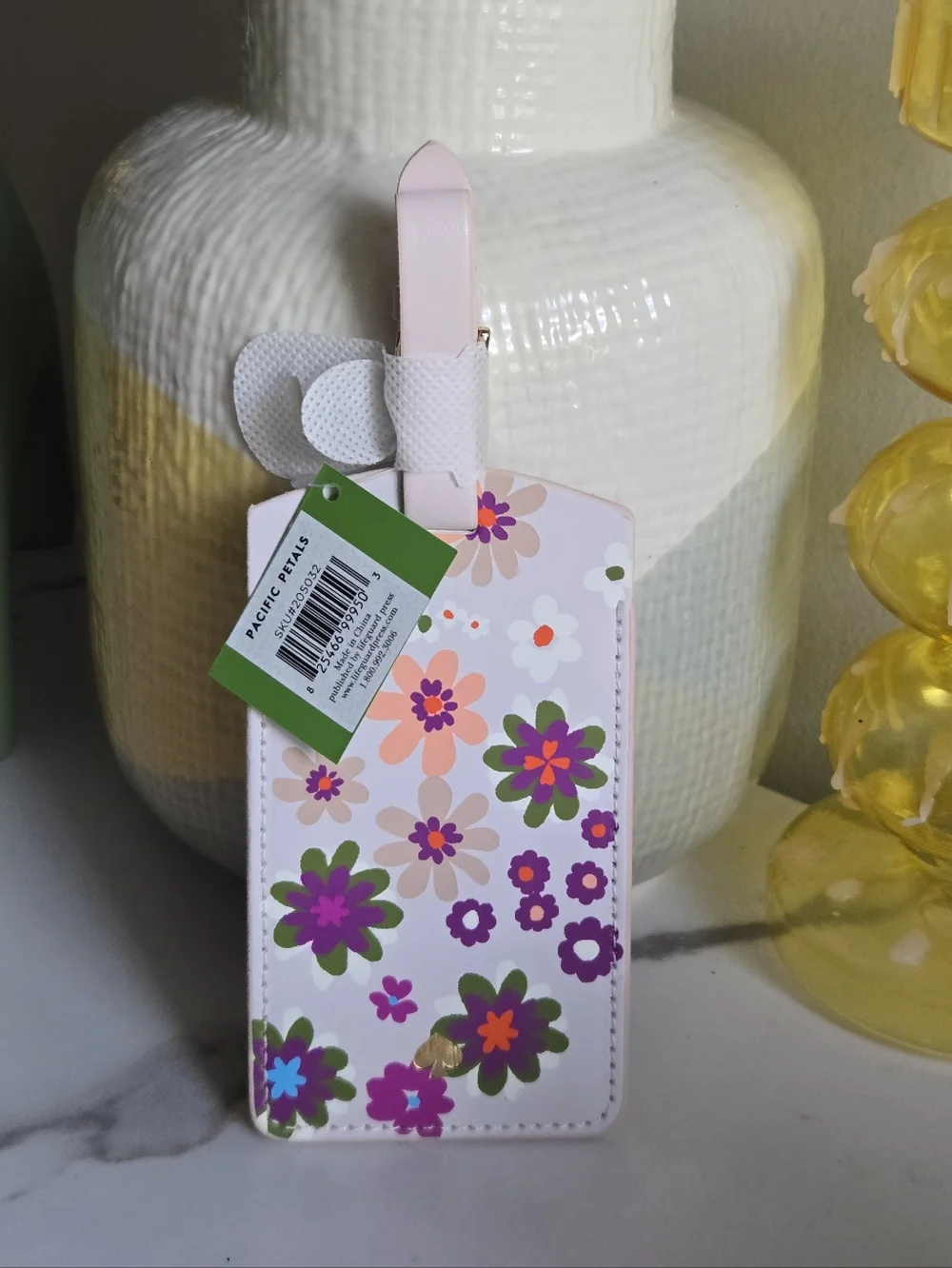 NWT Kate Spade Pacific Petals floral luggage tag